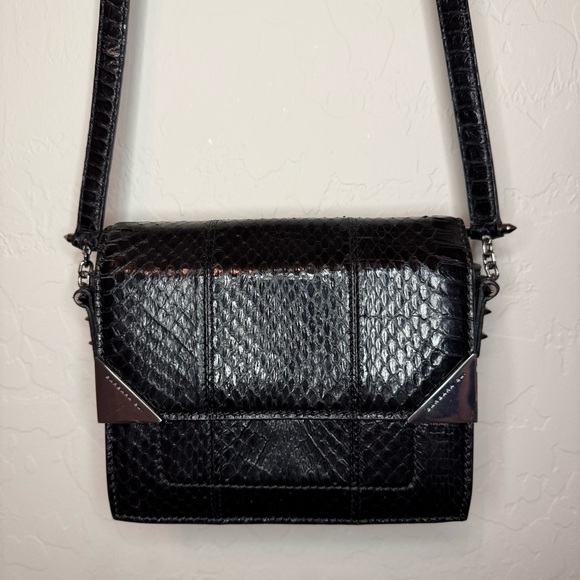 Barbara Bui Black Elaphe Snakeskin Madness Crossbody Bag One Size - Picture 5 of 12